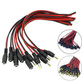 20Pcs 12V Male Female DC Power Socket Jack Plug Wire Connector Cable CCTV DC 5.5  x 2.1mm