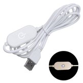 DC5V 1.5 M Branco Shell USB Toque Dimmer Interruptor de Luz de Alimentação para LED Tira Mesa Lâmpada de Mesa 