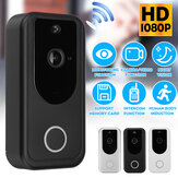 Interfone de vídeo inteligente sem fio HD 1080P com Wi-Fi e visão noturna para segurança residencial
