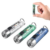 SST20 400LM Mini lampe de poche portable en porte-clés pour l'extérieur avec source de lumière latérale multifonctionnelle, rechargeable TYPE-C, mini torche LED multifonctionnelle