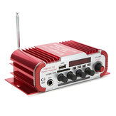Kentiger ™ HY600 12V rouge voiture et moto double canal amplificateur universel avec microphone