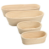 Banneton ovalado largo para prueba de masa de pan, cestas de almacenamiento de Brotform de ratán, aumento de 4 tamaños