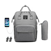 15L屋外旅行USBミイラバックパック防水赤ちゃんのおむつおむつ女性バッグ