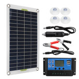 Kit Solar Monocristalino Flexível Portátil de Painel Solar 50W W / 10A/30A / 60A / 100A Controlador