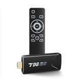 T98 Mini Rockchip RK3318 رباعي النواة 2GB رام 8GB روم 2.4G 5G WiFi bluetooth 4.0 أندرويد 10.0 4K H.265 VP9 عالي الوضوح TV Stick ذكي TV Box