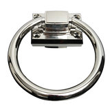 Tirettes de heurtoir en acier inoxydable avec des anneaux de traction brillants argentés pour porte en bois ou chaise