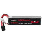 Bateria LiPo URUAV 7.4V 5200mAh 120C 2S com plug TRX para carro RC