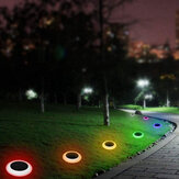 2/4 Pcs LED Solar Powered Ground Lawn Light RGB Floor Decking Garden Pathway Outdoor Yard Lamp Waterproof