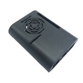 Caixa preta transparente de ABS com ventilador de resfriamento compatível com dissipadores de calor para Raspberry Pi 4
