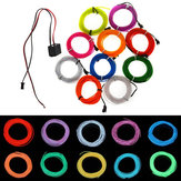 2M 10 Färger 12V Flexibel Neon EL-trådbelysning Dance Party Dekorationsljus