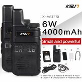 2pcs KSUN X-M6 6W Portable Walkie Talkie Mini Two Way Radio UHF 400-480 MHZ PMR 446 Transceiver Intercom with Internal Antenna