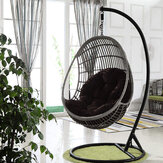 Cuscino per sedia a uovo appeso in rattan per giardino, patio, interni ed esterni