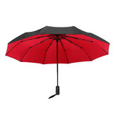 Egy-/kétrétegű UPF50+ esernyő, 2-3 személyes, hordozható automata esernyő, háromszorosan összecsukható napernyő
