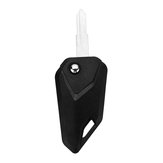 Capa de chave dobrável universal preta para motocicleta, acessórios de chave em bruto