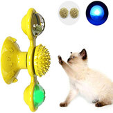 柔らかいシリコーン猫のおもちゃターンテーブルいたずらペットのおもちゃ面白いインタラクティブマッサージ引っかき引っかき玩具吸盤付き