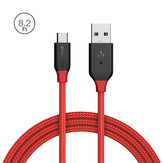 BlitzWolf® Ampcore BW-MC6 2.4A Micro USB Braided 8.2ft/2.5m Data Cable for Samsung S7 Redmi Note 4