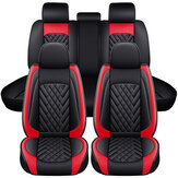 ELUTO 11 Stück Universal 5 Sitzer Autositzbezüge Sitzkissen PU Leder Rutschfester Schutzmatte