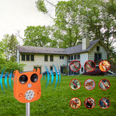 JLT-866 Solar Ultrasonic Animal Repeller 7 LED Flashing Light Frighten Animals Garden PIR Sensor Bird Cats Dog Repellent