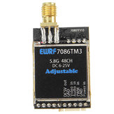 EWRF-7086TM3 5.8G 48CH 25/200 / 600mW Anahtarlanabilir Yarış Bandı Kablosuz FPV Audio Video Transmitter