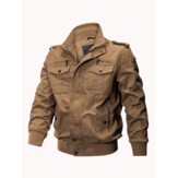 Mens Outdoor Tactical Washed Cotton Pockets Plus Size Military Jacket