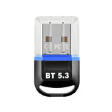Adaptateur Dongle Bluetooth 5.3 USB sans fil pour haut-parleur PC, souris sans fil, clavier, récepteur de musique, émetteur audio Bluetooth
