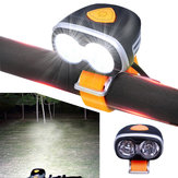 XANES DL10 1200LM 2xL2 LED luz delantera para bicicleta con distancia lejana, cercana y 5 modos, resistente al agua IPX6.