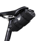 Bolsa de almacenamiento plegable y portátil RHINOWALK para bicicletas, bolsa de herramientas para el sillín de bicicleta de montaña y carretera