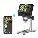 MUSTOOL G610 WIFI 2MP 4,3 hüvelykes LCD mikroszkóp támogatás IOS Android rendszer Beépített újratölthető akkumulátor és 8 állítható led fém állvánnyal