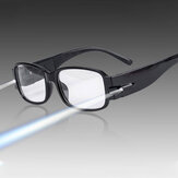 Мужское светодиодное освещение Ночные близорукие очки Пластиковая смола Полная прямоугольная оправа Многофункциональные близорукие очки