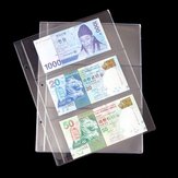 10 fogli trasparenti rimovibili in PVC per album di raccolta di banconote