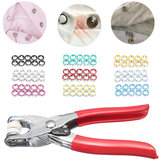 9.5mm 100 Sets 10 Colors Prong Ring Press Studs Snap Fasteners Clip Plier