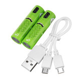 2PCS SMARTOOOLS USB Recargable AA / No.5 Ni-MH Batería