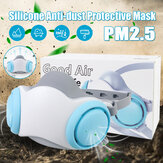 Szilikon maszk PM2.5 porvédő maszk por légzésvédő, mosható, újrafelhasználható maszk