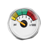 Medidor de pressão do tanque de ar comprimido de liga de CO2, 5000 PSI, roscas 1/8NPT