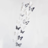 18 Adet 3D Kelebekler Duvar Sticker PVC Kendinden Yapışkanlı Çıkarılabilir Dekor Su Geçirmez Duvar Sticker Duvar Süslemesi Yatak Odası Oturma Odası Ev Duvar Stickerları