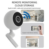 Telecamera di sorveglianza Wifi IP con interfono remoto Webcam 1080P con microfono incorporato, visione notturna infrarossi, telecamera di sorveglianza Wifi