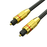 Cable óptico de audio digital GCX Toslink, macho a macho, cordón de audio óptico de fibra SPDIF para amplificadores, reproductores de Blu-ray, Xbox, bara de sonido, cable óptico