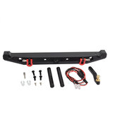 Metal Rear Bumper Protector W/LEDS Hitch Shackles For 1/10 TRX4 Axial SCX10II 90046 RC Car Parts