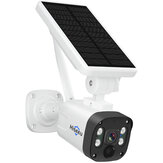 System kamer bezprzewodowych Hiseeu 3MP Solar Camera, zewnętrzna kamera na baterie z dwukierunkowym dźwiękiem, detekcją PIR i ochroną IP66, zgodna z Alexa