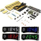 YD-030 5V Voice Version DIY Electronic Clock Kit 51 SCM Digital LED Clock Set With Acrylic Shell Light Control Temperature Display Temperature Correction Voice Chime On Every Hour Alarm Clock Function