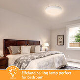 Elfeland 24W AC 160-265V LED Tavan Lambası 3000K Sıcak Beyaz IP54 Su Geçirmez 32 Adet 2835 Lamba Boncuğu ile
