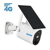 ESCAM QF490 1080P Облачное хранилище 4G Батарея PIR Сигнализация Пуля IP камера С панелью Солнечная Полноцветное ночное видение, двустороннее аудио IP