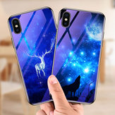 Bakeey Plating Blue-Ray Tempered Glass Soft TPU Edge Shockproof Protective Case For iPhone X