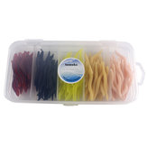 Anmuka 150Pcs/Set 4cm Simulation Earthworm Mixed Color Worms Artificial Fishing Lure With Tackle Box