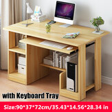 Egyszerű irodai számítógép Egyszerű asztali számítógép asztal Otthoni íróasztal kombinált asztal könyvespolccal és billentyűzettálcával otthoni irodához