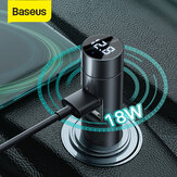 Baseus Car 3.1A PPS gyorstöltő kettős USB töltő bluetooth V5.0 FM adó adó adapter modulátor vezeték nélküli audio adapter MP3 zenelejátszó LED digitális kijelző