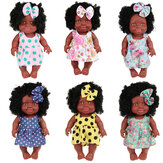 25CM Süße Weiche Silikon Gelenk Bewegliche Lebensechte Afrikanische Schwarze Reborn Baby Puppe als Geschenk für Kinder