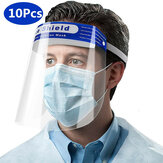 10 darab Gőzmentes, átlátszó műanyag teljes arcvédő arcvédő párásodásnak ellenálló arccover előtamponnal