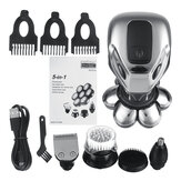 5 in 1 7D Elektrikli Döner Traş Makinesi Islak & Kuru Tıraş Erkek Kelle Tıraş Makineleri USB Şarjlı Burun & Kulak Saç Kesme Makinesi Yüz Temizleme Fırçası