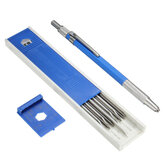 12個 2.0MM 2B芯ホルダー付き鉛筆 12個セット 製図 ドローイング 筆記具のためのリフィルセット エンジニアリングペン 学校美術用品